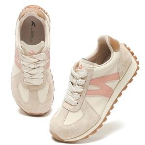 Casual Women's Beige & Pink Retro Runner Sneakers Dr .Scholls size 9